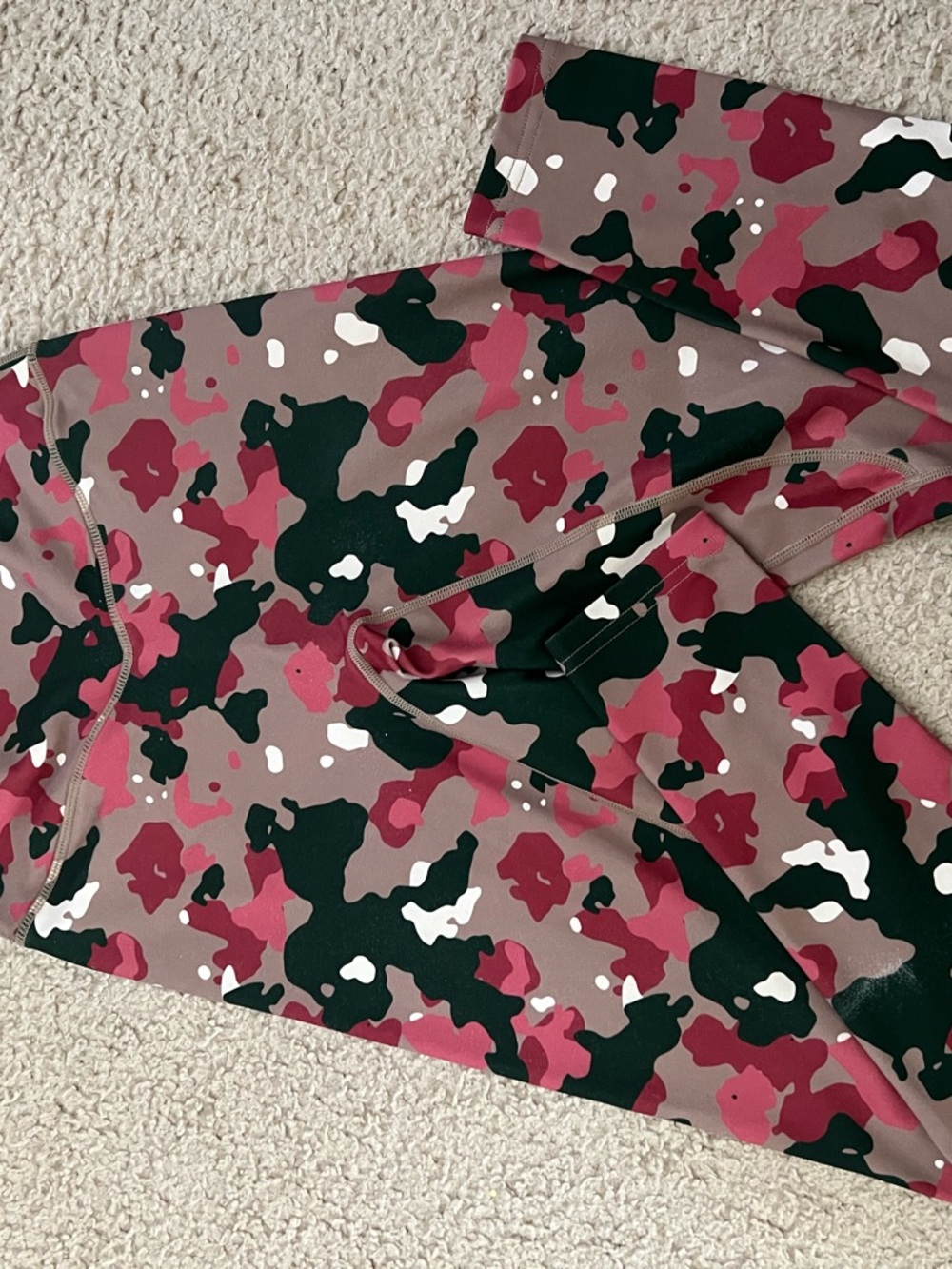Vitality (formerly Balance) Athleisure High-Waist Camo Leggings - Pink & Green - Picture 2 of 3
